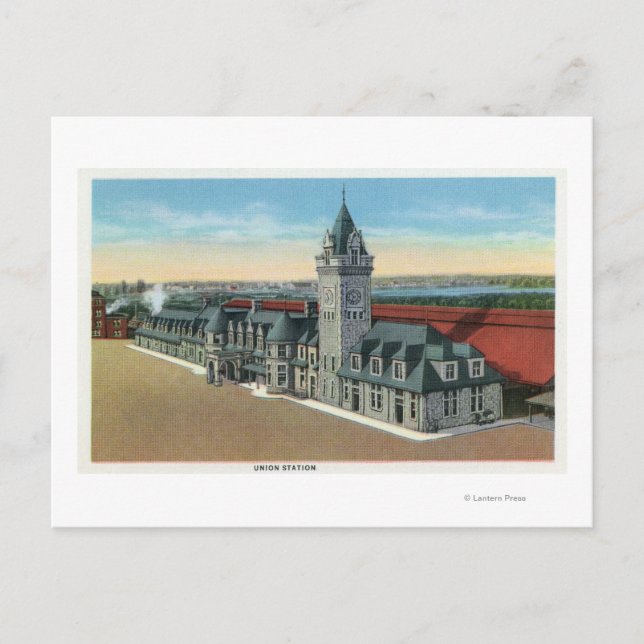 Portland, MaineExterior View of Union Station Vykort (Framsida)