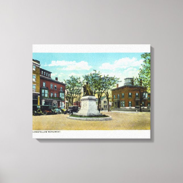 Portland, MaineLongmeders monument och Square Canvastryck (Framsida)