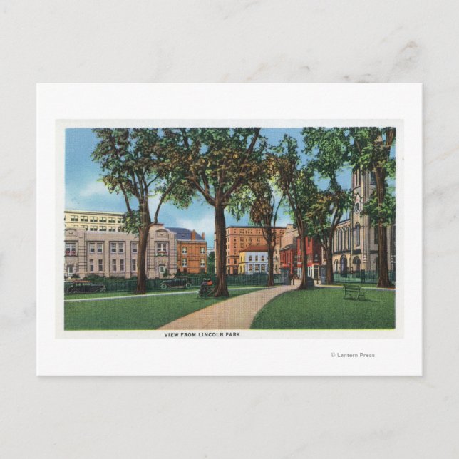 Portland, MaineScenia View från Lincoln Park Vykort (Framsida)