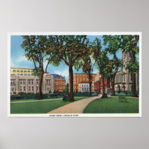 Portland MaineScenic beskådar från Lincoln Park Poster