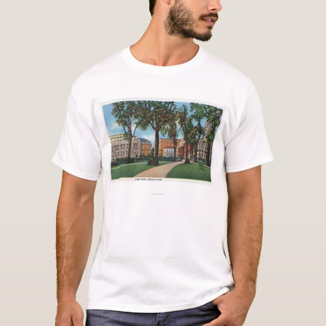 Portland MaineScenic beskådar från Lincoln Park Tee Shirt (Framsida)