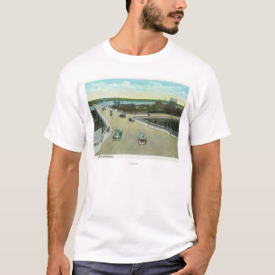 Portland MaineView av den Longfellow monumentet T-shirt
