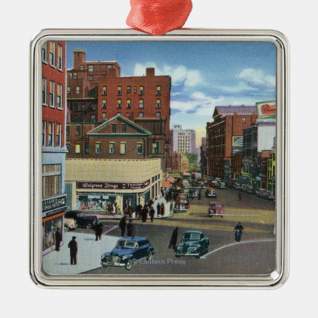 Portland MaineView av kongressen kvadrerar Julgransprydnad Metall (Framsidan)