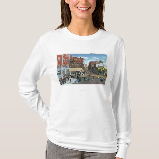 Portland MaineView av kongressen kvadrerar T-shirt (Framsida)