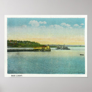 Portland, MaineView från Kryp fyr Poster