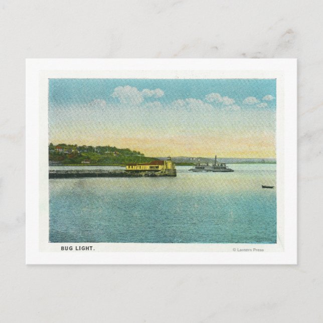 Portland, MaineView från Kryp fyr Vykort (Framsida)