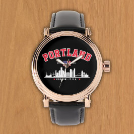 Portland Modern Skyline city Armbandsur