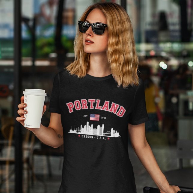 Portland Modern Skyline city T Shirt (Skapare uppladdad)