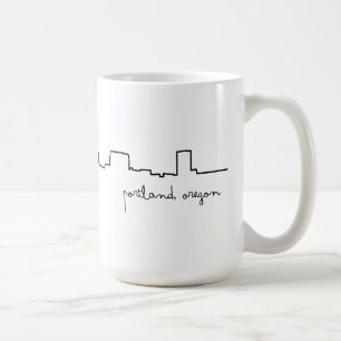 Portland mugg för Oregon Cityscapekärlek
