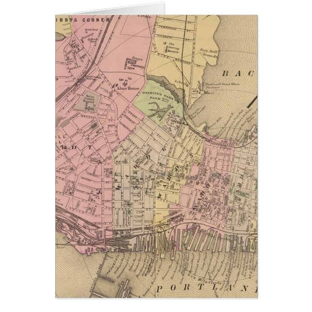 Portland & närhet, Maine Hälsningskort (Framsidan)