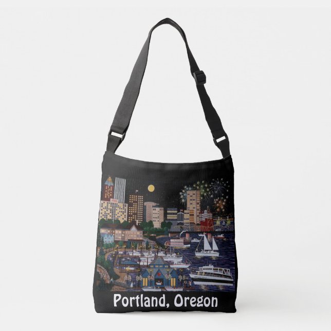 Portland @ Night Tote Bag Axelväska (Framsida)