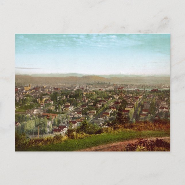 Portland och Mount Huva Oregon Vykort (Framsida)