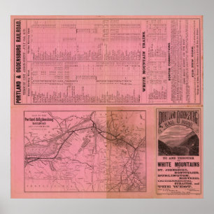 Portland och Ogdensburg järnväg och anslutningar Poster