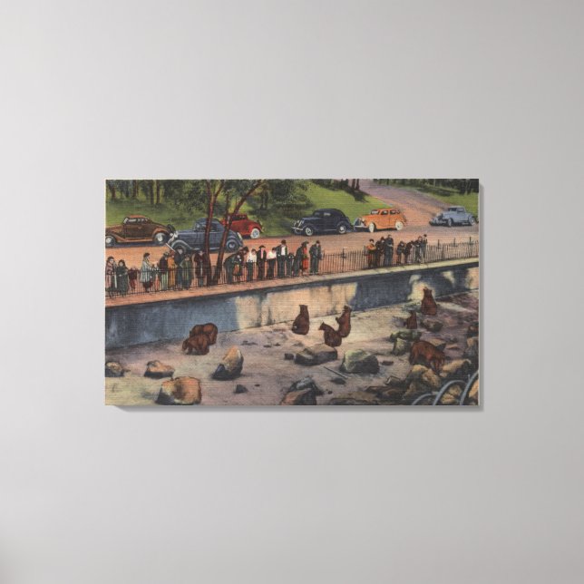 Portland, ORBear Dens i Washington Park Canvastryck (Framsida)