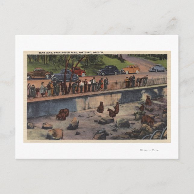 Portland, ORBear Dens i Washington Park Vykort (Framsida)