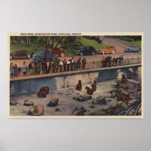 Portland ORBear hålor i Washington parkerar Poster