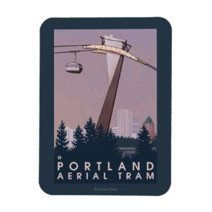 Portland, Oregon Aerial Tram Scene Magnet