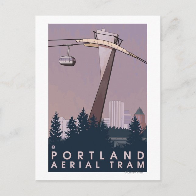 Portland, Oregon Aerial Tram Scene Vykort (Framsida)