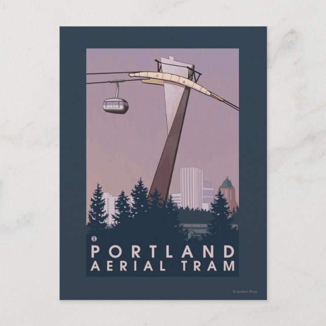 Portland, Oregon Aerial Tram Scene Vykort (Framsida)