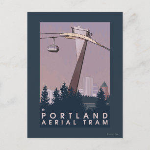 Portland, Oregon Aerial Tram Scene Vykort
