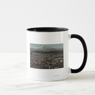 Portland Oregon - beskåda av centra med Mt Mugg