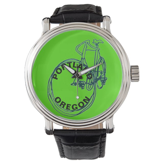 Portland Oregon Bicycle Manar Watch Armbandsur (Framsida)