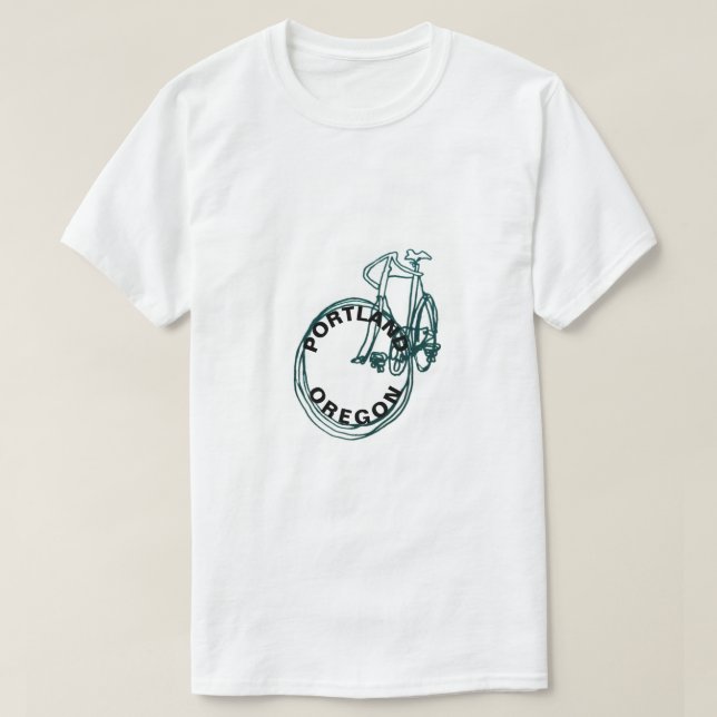 Portland Oregon Bike Manar White T-Shirt (Design framsida)