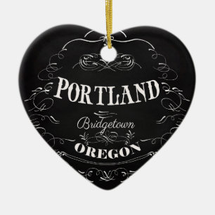 Portland Oregon - Bridgetown Julgransprydnad Keramik