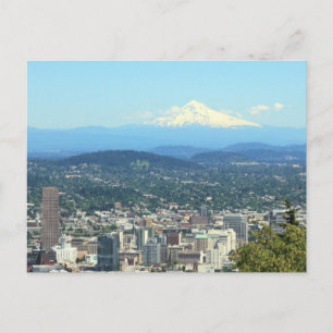 Portland, Oregon City View, Montera Huvans bakgrun Vykort