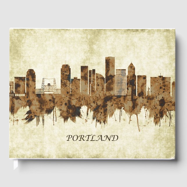 Portland Oregon Cityscape Gästböcker (Framsida)