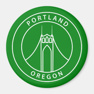 Portland Oregon design Magnet