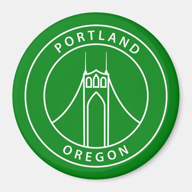 Portland Oregon Design Magnet (Framsidan)