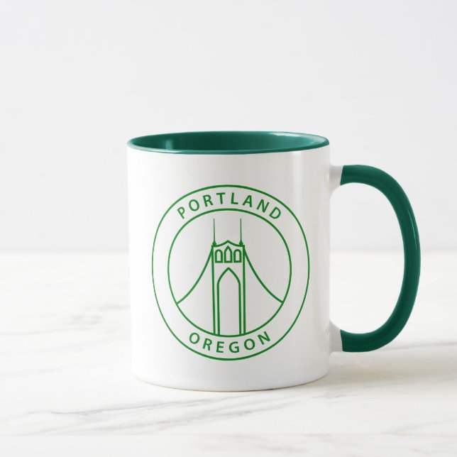 Portland Oregon design Mugg (Höger)