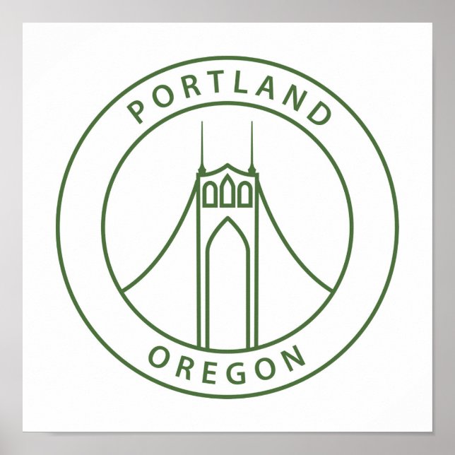 Portland Oregon Design Poster (Framsidan)