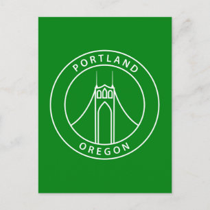 Portland Oregon Design Vykort