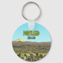 Portland Oregon Downtown Mt. Huva Vintage Nyckelring