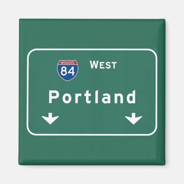 Portland Oregon eller Interstate Highway Freeway: Magnet (Framsidan)