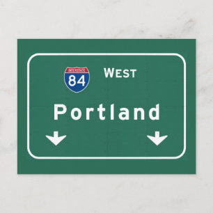 Portland Oregon eller Interstate Highway Freeway: Vykort