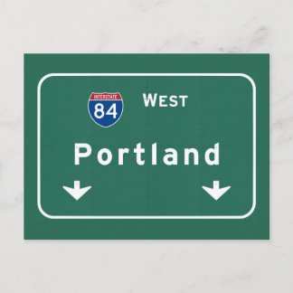 Portland Oregon eller Interstate Highway Freeway: Vykort