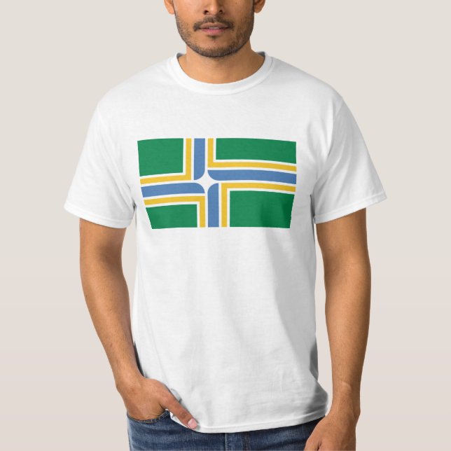 Portland Oregon flaggaT-tröja Tee (Framsida)