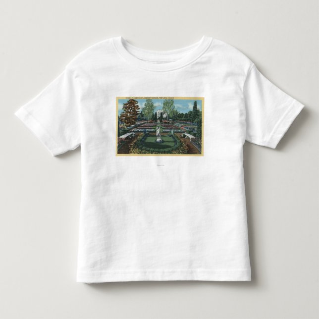 Portland Oregon - formell italiensk domstol T-shirt (Framsida)