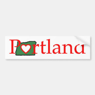 portland Oregon hjärtaskjorta Bildekal