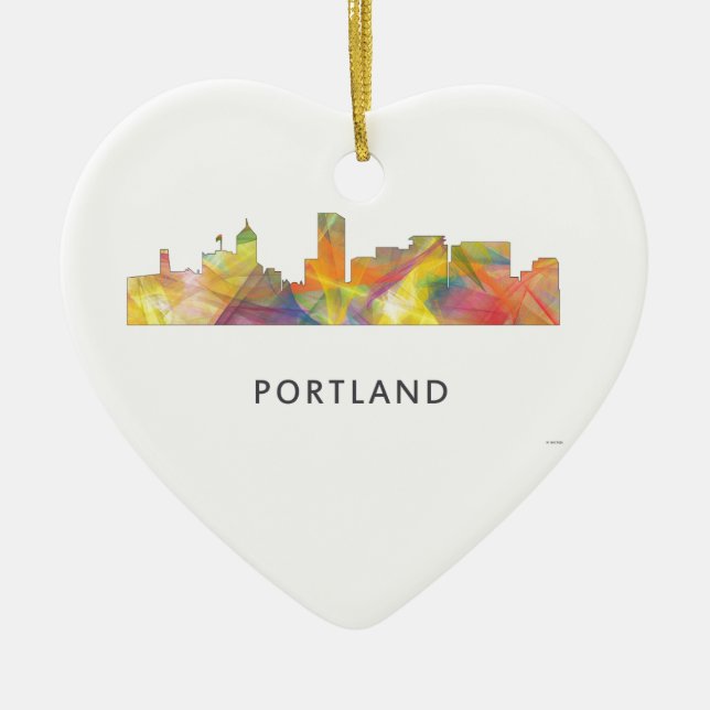 PORTLAND OREGON HORISONT WB1 - JULGRANSPRYDNAD KERAMIK (Framsidan)