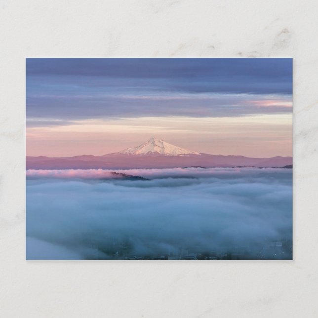 Portland Oregon i centrala staden som täcktes av F Vykort (Framsida)
