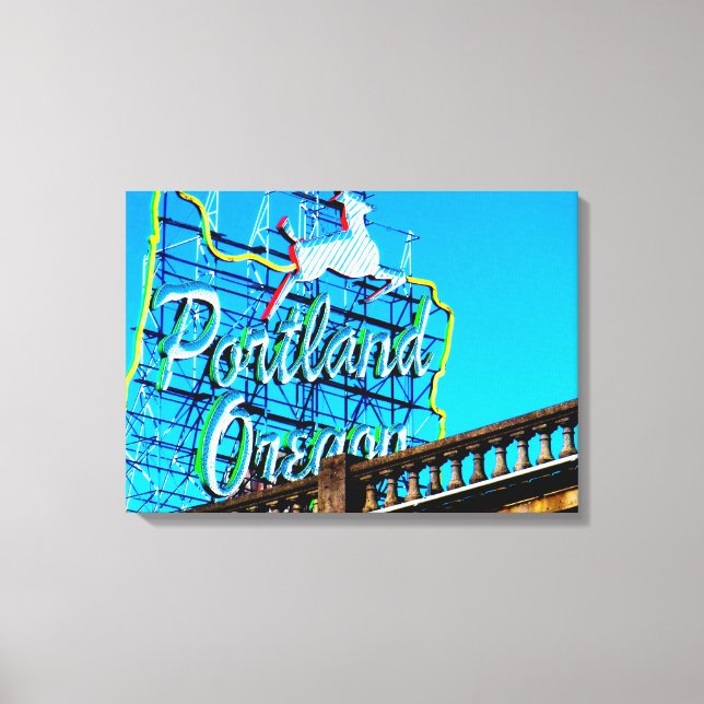 PORTLAND, OREGON-Kanvastrycket Canvastryck (Framsida)