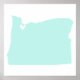 Portland, Oregon Kärlek Poster