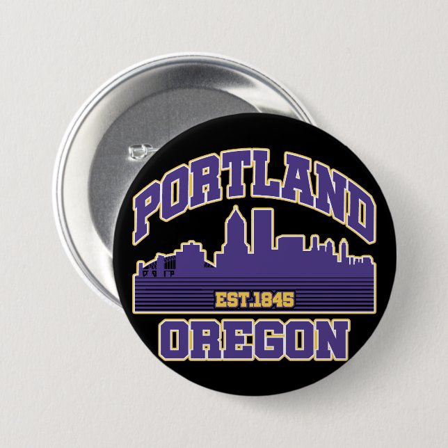 Portland,Oregon Knapp (Framsida & baksida)
