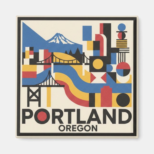 Portland Oregon Magnet (Framsidan)
