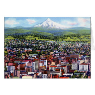 Portland Oregon Mt. Huva från City Hälsningskort