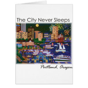 Portland Oregon @ Natt Hälsningskort